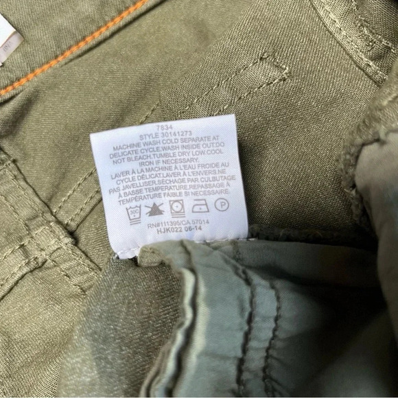 Tory Burch Emmy Ankle Skinny Jeans in Olive Green Size 30 - Picture 10 of 10